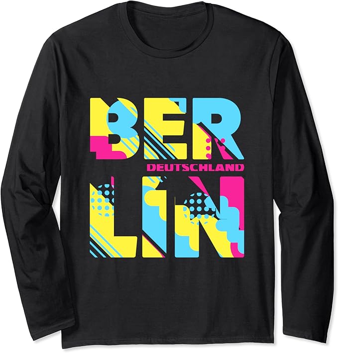 I Love Berlin Germany T Shirt, Colorful Berlin Fashion